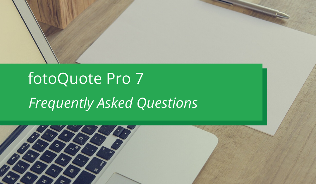 frequently asked questions about cradoc fotoQuote Pro 7 - business management software for freelance photographers