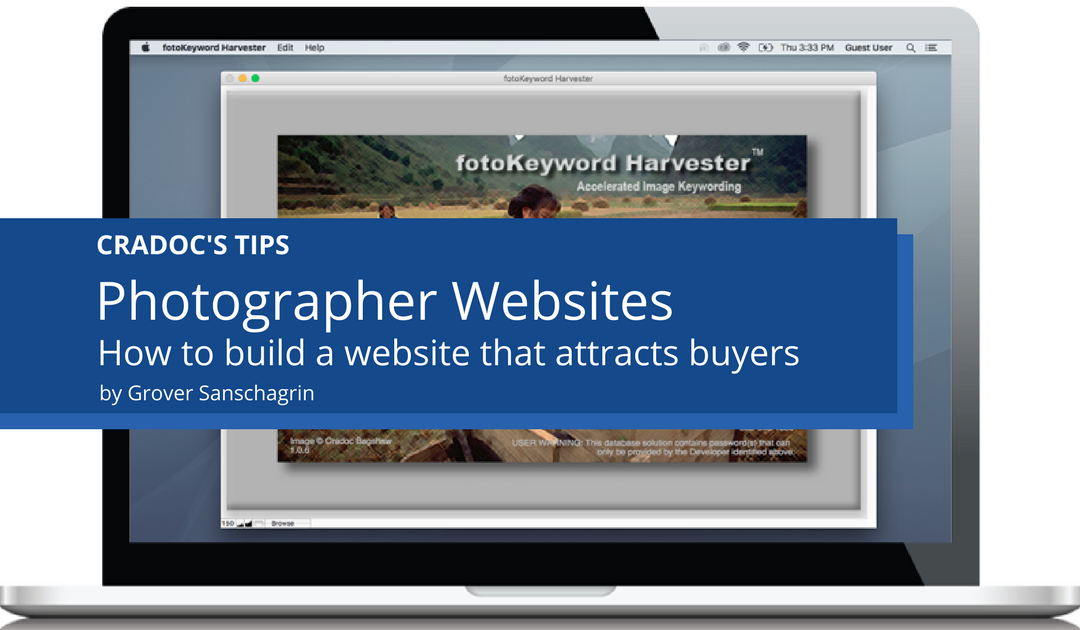 Photographer Websites - How to build a website that attracts buyers - Cradoc fotoSoftware - Grover Sanschagrin